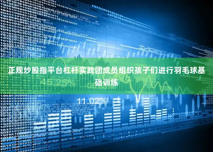 正规炒股指平台杠杆实践团成员组织孩子们进行羽毛球基础训练
