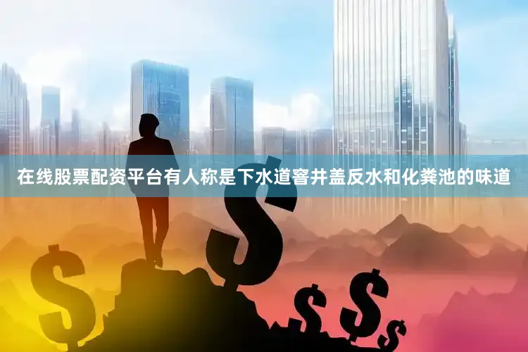 在线股票配资平台有人称是下水道窨井盖反水和化粪池的味道